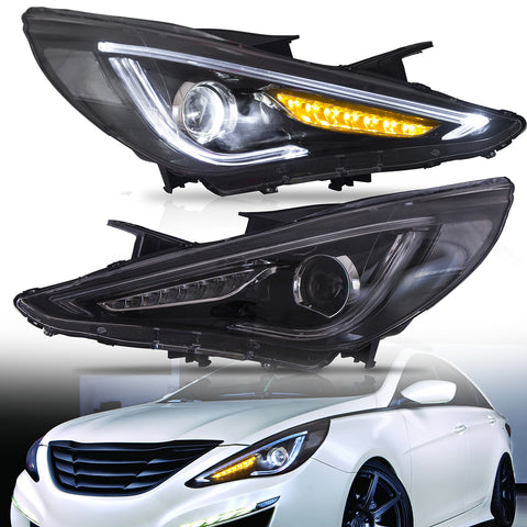 Vland Headlights Fit Hyundai Sonata 6th Gen (YF) With Demon Eyes 2010-2015