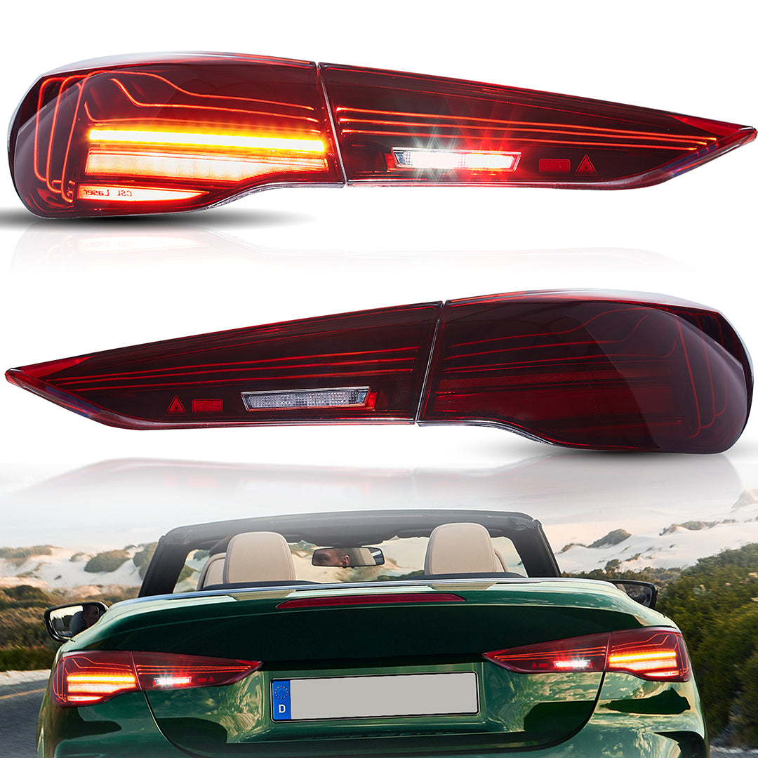 Vland LED Tail Lights CSL Style Fit  BMW 4-Series 2021-2024