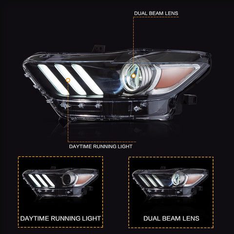 Pre-Sale Vland Headlights Fit Ford Mustang（S550）2015-2017