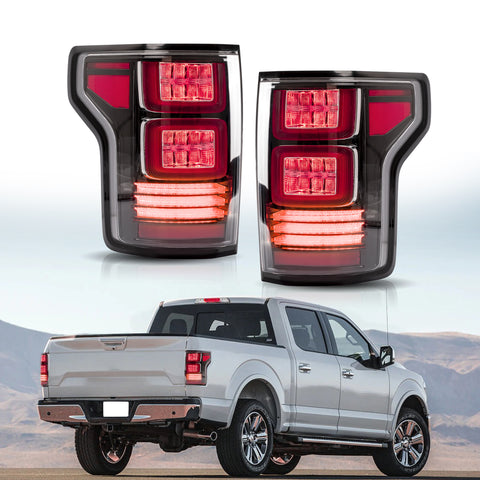 Vland OLED Tail Lights Fit Ford F150 w/Animation Amber Turn Signal 2015-2020